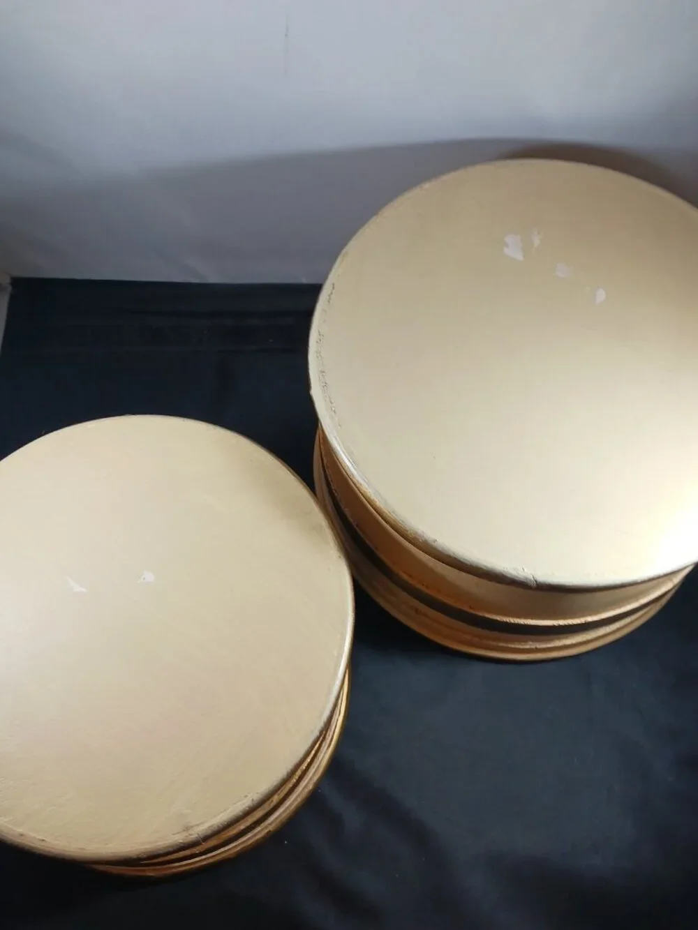Vintage set of 2 Hand Painted Florentine Style Nesting (Stacking) Boxes